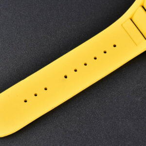 RM035-02 42mm White Forged Carbon T+F Skeleton Dial Red Crown Yellow Rubber Strap RMUL2 - Image 13