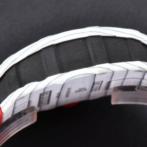 RM035-02 42mm White Forged Carbon T+F Black Skeleton Dial Red Crown Red Rubber Strap RMUL2 - Image 4
