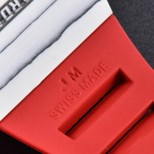 RM035-02 42mm White Forged Carbon T+F Black Skeleton Dial Red Crown Red Rubber Strap RMUL2 - Image 14