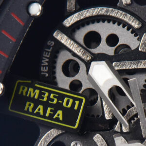 RM035-02 42mm Black Forged Carbon T+F Skeleton Dial Red Crown Red Rubber Strap RMUL2 - Image 8