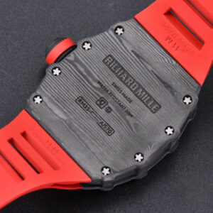 RM035-02 42mm Black Forged Carbon T+F Skeleton Dial Red Crown Red Rubber Strap RMUL2 - Image 19