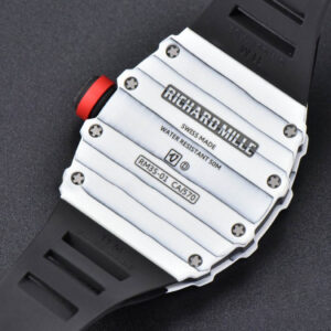 RM035-02 42mm White Forged Carbon T+F Skeleton Dial Red Crown Black Rubber Strap RMUL2 - Image 12