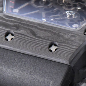 RM035-02 42mm Black Forged Carbon T+F Black Skeleton Dial Red Crown Black Rubber Strap RMUL2 - Image 10