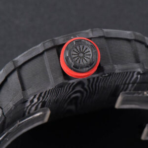 RM035-02 42mm Black Forged Carbon T+F Black Skeleton Dial Red Crown Black Rubber Strap RMUL2 - Image 14
