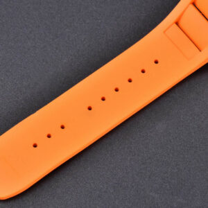 RM035-02 42mm White Forged Carbon T+F Skeleton Dial Red Crown Orange Rubber Strap RMUL2 - Image 9