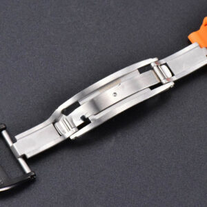 RM035-02 42mm White Forged Carbon T+F Skeleton Dial Red Crown Orange Rubber Strap RMUL2 - Image 10