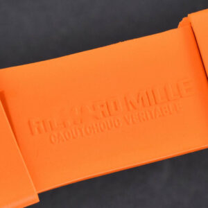 RM035-02 42mm White Forged Carbon T+F Skeleton Dial Red Crown Orange Rubber Strap RMUL2 - Image 13