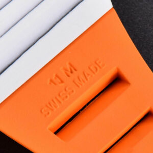 RM035-02 42mm White Forged Carbon T+F Skeleton Dial Red Crown Orange Rubber Strap RMUL2 - Image 16