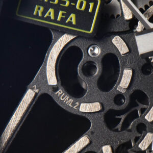 RM035-02 42mm Black Forged Carbon T+F Black Skeleton Dial Orange Crown Orange Rubber Strap RMUL2 - Image 8