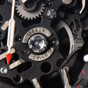 RM035-02 42mm Black Forged Carbon T+F Black Skeleton Dial Orange Crown Orange Rubber Strap RMUL2 - Image 10