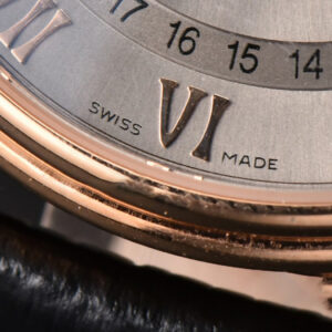 Villeret 6654 40mm Complicated Function OMF RG Silver Dial Black Leather Strap A6654 V3 - Image 9