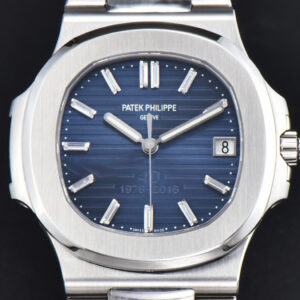 Nautilus 5711 40th Anniversary 40mm PPF Blue Textured Dial Diamond Marker SS Bracelet 324CS