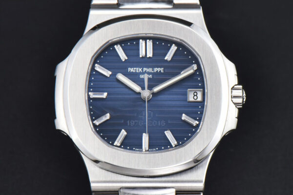 Nautilus 5711 40th Anniversary 40mm PPF Blue Textured Dial Diamond Marker SS Bracelet 324CS
