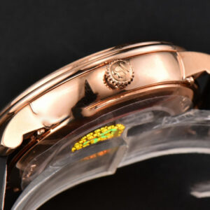 Villeret 6654 40mm Complicated Function OMF RG Silver Dial Black Leather Strap A6654 V3 - Image 14