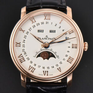Villeret 6654 40mm Complicated Function OMF RG White Dial Black Leather Strap A6654 V3