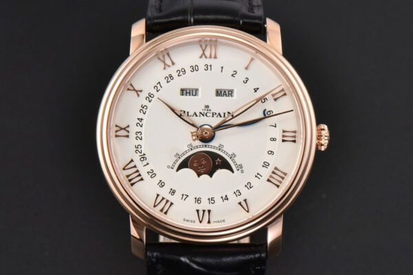 Villeret 6654 40mm Complicated Function OMF RG White Dial Black Leather Strap A6654 V3