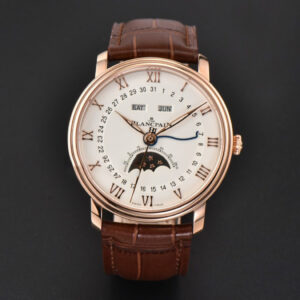 Villeret 6654 40mm Complicated Function OMF RG White Dial Brown Leather Strap A6654 V3 - Image 4