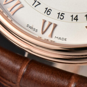 Villeret 6654 40mm Complicated Function OMF RG White Dial Brown Leather Strap A6654 V3 - Image 9