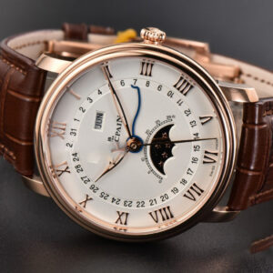 Villeret 6654 40mm Complicated Function OMF RG White Dial Brown Leather Strap A6654 V3 - Image 13