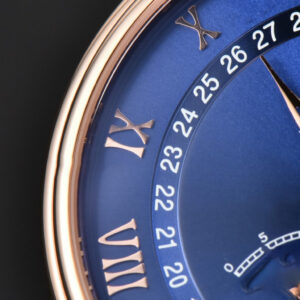 Villeret 6654 40mm Complicated Function OMF RG Blue Dial Black Leather Strap A6654 V3 - Image 11