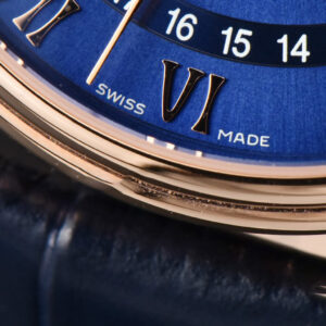 Villeret 6654 40mm Complicated Function OMF RG Blue Dial Black Leather Strap A6654 V3 - Image 12