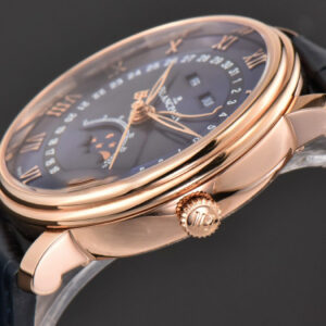 Villeret 6654 40mm Complicated Function OMF RG Blue Dial Black Leather Strap A6654 V3 - Image 15