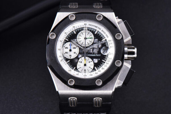 Royal Oak Offshore Ruben Barrichello II 44mm JF Skeleton Dial Black Leather Strap A3126 V2