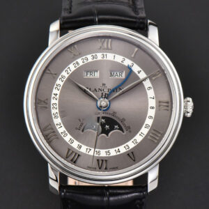 Villeret 6654 40mm Complicated Function OMF Silver Dial Black Leather Strap A6654 V3