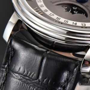Villeret 6654 40mm Complicated Function OMF Silver Dial Black Leather Strap A6654 V3 - Image 12