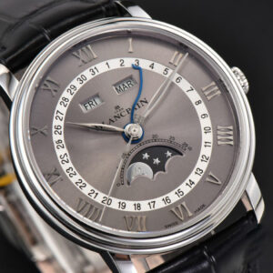 Villeret 6654 40mm Complicated Function OMF Silver Dial Black Leather Strap A6654 V3 - Image 14