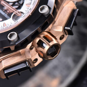 Royal Oak Offshore Ruben Barrichello II 44mm RG JF White Skeleton Dial Black Leather Strap A3126 V2 - Image 14
