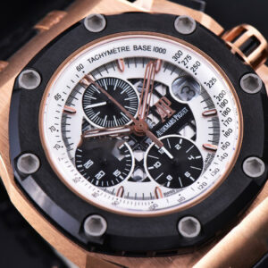 Royal Oak Offshore Ruben Barrichello II 44mm RG JF White Skeleton Dial Black Leather Strap A3126 V2 - Image 16