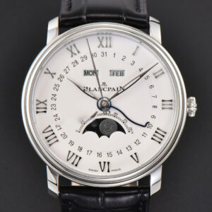 Villeret 6654 40mm Complicated Function OMF White Dial Black Leather Strap A6654 V3