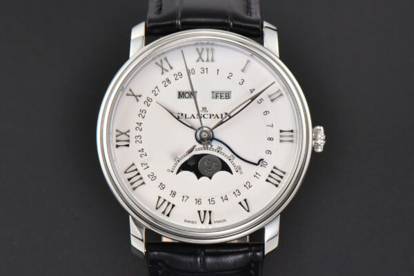 Villeret 6654 40mm Complicated Function OMF White Dial Black Leather Strap A6654 V3