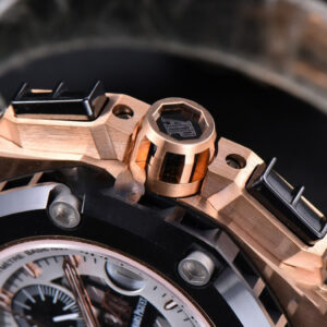 Royal Oak Offshore Ruben Barrichello II 44mm RG JF White Skeleton Dial Black Leather Strap A3126 V2 - Image 18