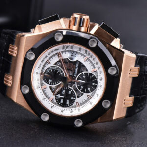 Royal Oak Offshore Ruben Barrichello II 44mm RG JF White Skeleton Dial Black Leather Strap A3126 V2 - Image 19