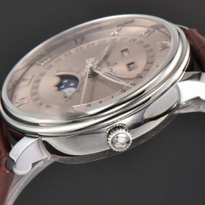 Villeret 6654 40mm Complicated Function OMF RG Dial Brown Leather Strap A6654 V3 - Image 18