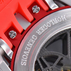 Excalibur Sports Tourbillon Titanium JBF 46MM Skeleton Dial Black Crown Red Rubber Strap - Image 2