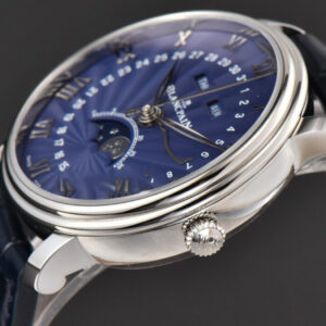 Villeret 6654 40mm Complicated Function OMF Blue Dial Black Leather Strap A6654 V3 - Image 14