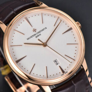 Patrimony Date 40mm RG ZF White Dial Brown Leather Strap MIYOTA 9015 - Image 7