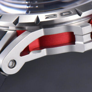 Excalibur Sports Tourbillon Titanium JBF 46MM Skeleton Dial Red Crown Black Rubber Strap - Image 3