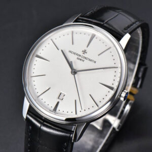 Patrimony Date 40mm ZF White Dial Black Leather Strap MIYOTA 9015 - Image 3