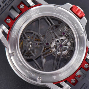 Excalibur Sports Tourbillon Titanium JBF 46MM Skeleton Dial Red Crown Black Rubber Strap - Image 10