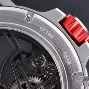 Excalibur Sports Tourbillon Titanium JBF 46MM Skeleton Dial Red Crown Black Rubber Strap - Image 12