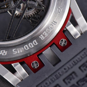 Excalibur Sports Tourbillon Titanium JBF 46MM Skeleton Dial Red Crown Black Rubber Strap - Image 13