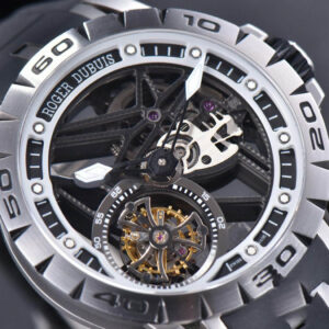Excalibur Sports Tourbillon Titanium JBF 46MM Skeleton Dial Black Crown Black Rubber Strap - Image 9