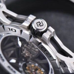 Excalibur Sports Tourbillon Titanium JBF 46MM Skeleton Dial Black Crown Black Rubber Strap - Image 12