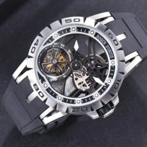 Excalibur Sports Tourbillon Titanium JBF 46MM Skeleton Dial Black Crown Black Rubber Strap - Image 13