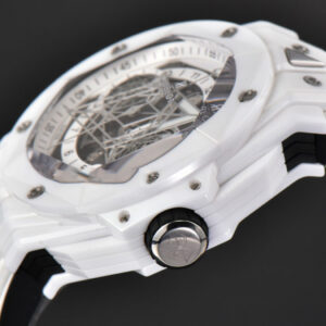 Big Bang Sang Bleu II 45mm ZF White Ceramic Skeleton Dial White Rubber Strap A1240 - Image 19