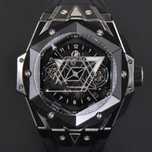 Big Bang Sang Bleu II 45mm ZF Black Ceramic Skeleton Dial Black Rubber Strap A1240